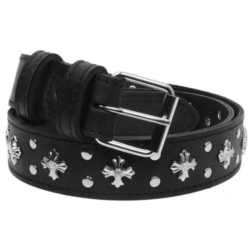 фото Ремень кожаный rebel state лилиевидный крест 35мм rov006 rockmerch