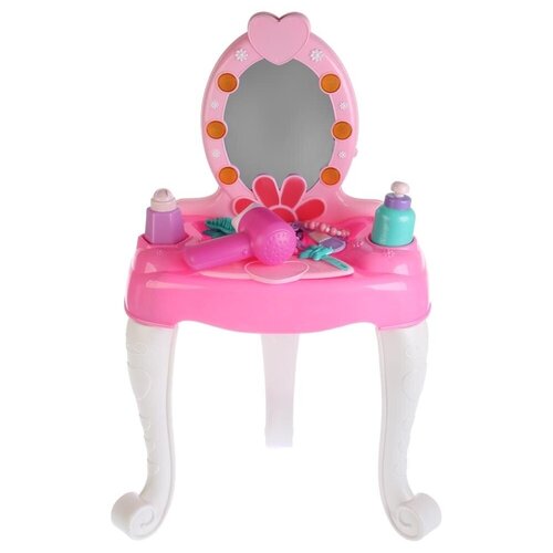Трюмо игрушечное Shantou (столик туалетный) на батарейках, свет и звук, с аксессуарами (B1335364)