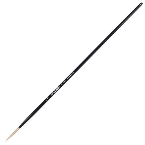 Купить Кисть Малевичъ Tician синтетика №2/0 круглая с длинной ручкой (755099) черный