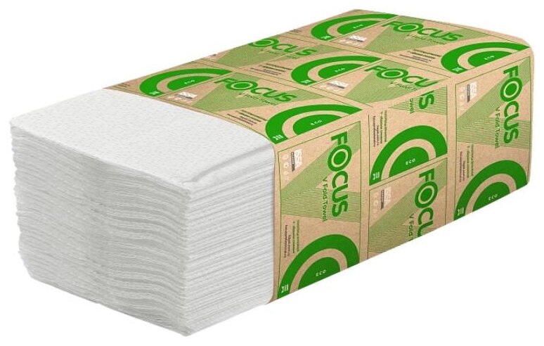 Полотенца бумажные Focus Eco 1-нослойная 250лист. белый (упак.:15шт) (5049976) - фото №1