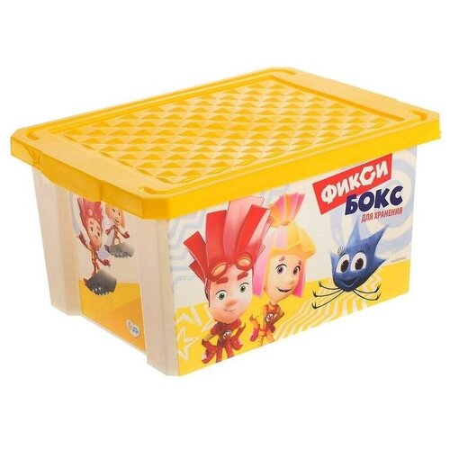 фото Детский ящик для хранения игрушек «фиксики», 17 литров, цвет жёлтый mikimarket