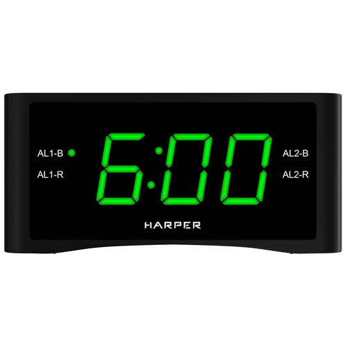 Радиобудильник HARPER HCLK-1006 черный радиобудильник с подсветкой harper hclk 2060 белый корпус серый перед белая индикация