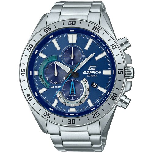 Наручные часы CASIO Edifice EFV-620D-2AVUEF, серебряный, синий часы casio efv 620d 2avuef