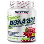Вегетарианские БЦАА BeFirst, BCAA 2:1:1 VEGAN instantized powder, 200г (Вишня)/Спорт питание БЦАА / Для мужчин и женщин, похудения и набора мышечной массы - изображение
