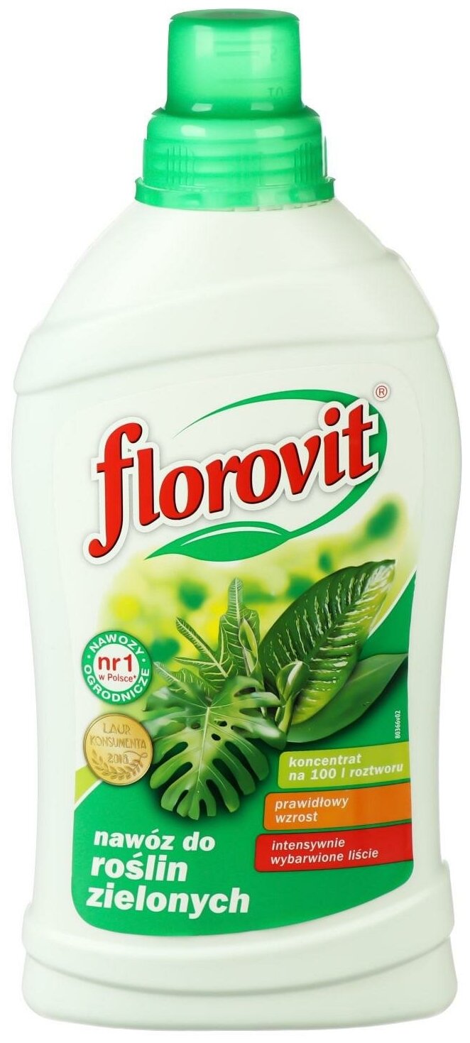 Удобрение Флоровит (Florovit) для лиственных растений жидкое, 1 л - фотография № 1