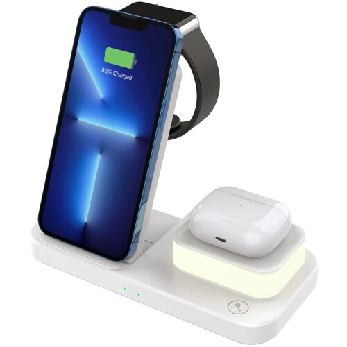 Беспроводная зарядная станция 4 в 1 Rapture Fast Charger C-500 (iPhone+Apple Watch+AirPods+Ночник), белая