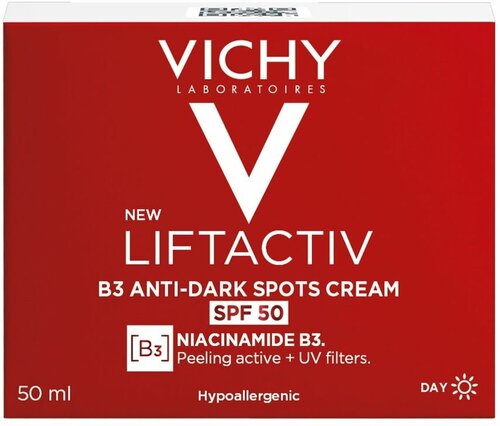 Vichy Лифтактив Крем дневной с витамином В3 против пигментации SPF50 50мл