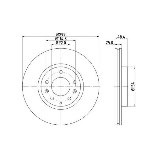 8DD355115771 HELLA диск тормозной MAZDA 6 (GH) MAZDA 6 (GH) 6 station wagon (GH) 6 hatchback (GH)