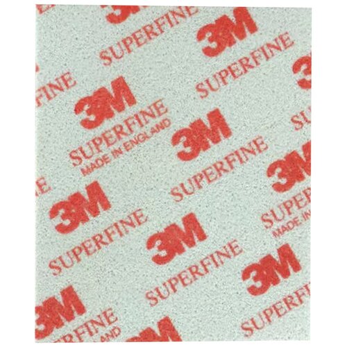 Абразивная губка 3M Superfine супертонкая P400-Р500 115 x 140 мм(губка шлифовальная, лист абразивный) 3М Made in ENGLAND 03810
