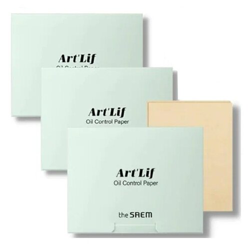 Матирующие салфетки для лица The Saem ArtLif Oil Control Paper, 80 шт (3 упаковки)
