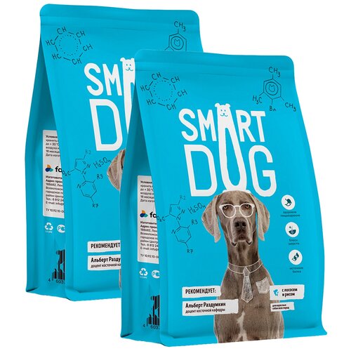 SMART DOG для взрослых собак всех пород с лососем и рисом (12 + 12 кг)