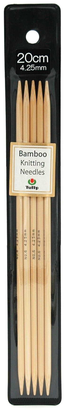Спицы чулочные Bamboo 4,25мм/20см, Tulip, KND080425