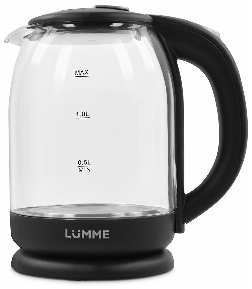 LUMME LU-142 черный жемчуг чайник стеклянный - фотография № 4
