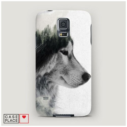 фото Чехол пластиковый samsung galaxy s5 волк лес case place