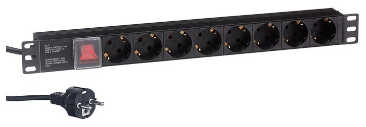 Сетевой фильтр ExeGate ServerPro PDU-19H805 8 Sockets 3m Black EX280844RUS