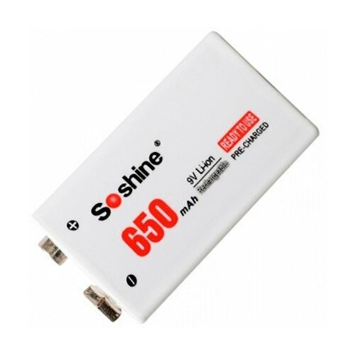 Аккумулятор Крона Soshine 9V Li-Ion 680mAh