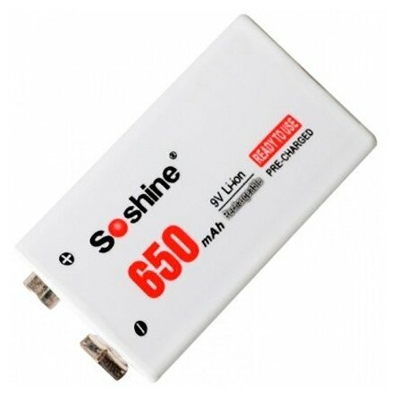 Аккумулятор Крона Soshine 9V Li-Po 680mAh