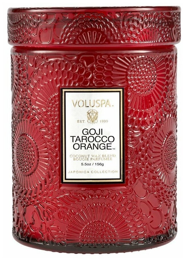 Свеча ароматизированная Voluspa "GOJI TAROCCO ORANGE Китайская ягода и красный апельсин" 93 см х 68 см 1 шт