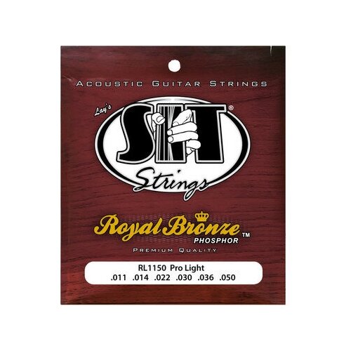 струны для акустической гитары sit strings rl1048 royal bronze extra light 10 48 SIT RL1150 ROYAL BRONZE Pro Light струны для акустической гитары (11-14-22-30-36-50) легкого натяжения