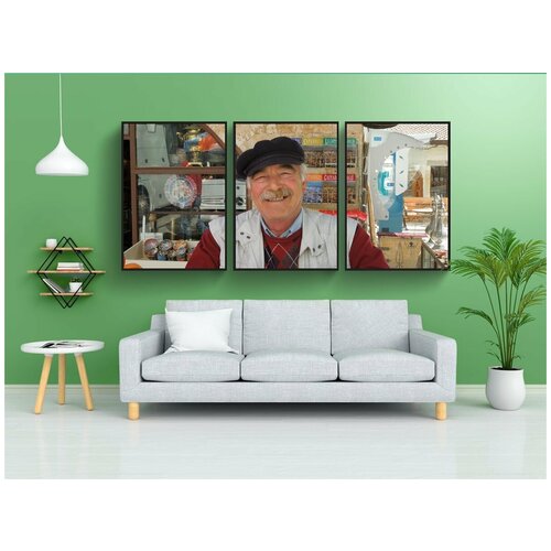 фото Набор модулных постеров для интерьера "турция, продавец, апельсины" 60x90 см. в тубусе, без рамки lotsprints