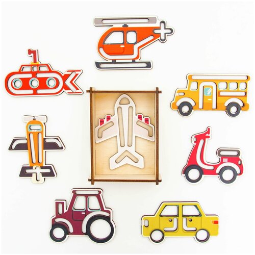 фото Трафареты "транспорт" сибирские игрушки