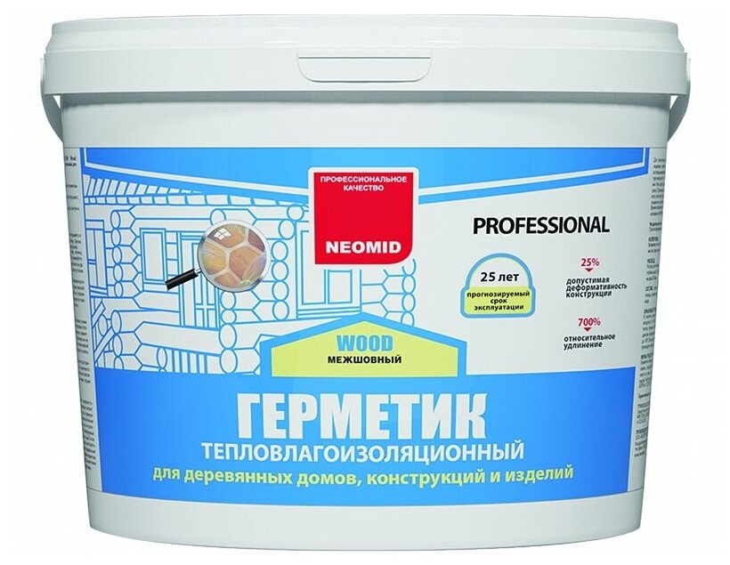 Герметик для дерева Neomid Professional белый 3 кг.