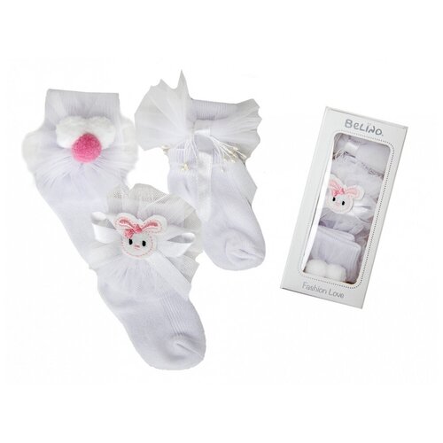 Набор носков для девочки в подарочной упаковке Belino 0-6 месяцев