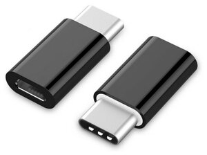 Переходник micro USB на USB Type-C черный