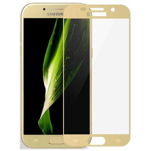 дисплей для samsung galaxy a3 2017 sm a320f синий Walker Защитное стекло FullCover для Samsung Galaxy A3 (2017) SM-A320F, золотой