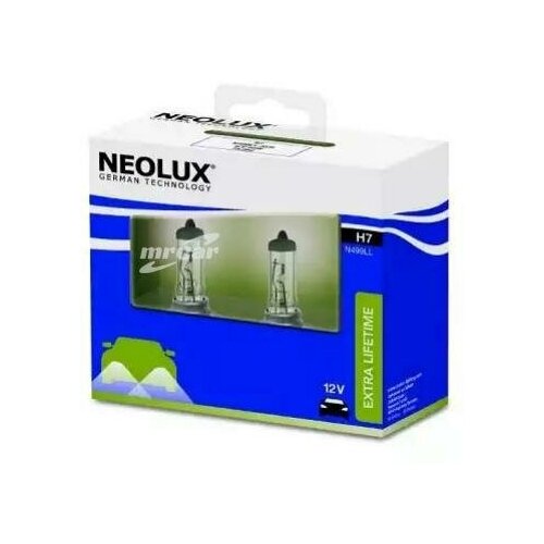 фото Neolux n499llscb лампа галогеновая головного света h7 px26d extra light 12v 55w блистер 2 шт