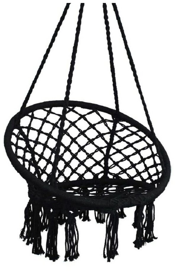Кресло подвесное ED HOME 60см черное стул/шезлонг/дача/сад/кемпинг/отдых/рыбалка - фотография № 4