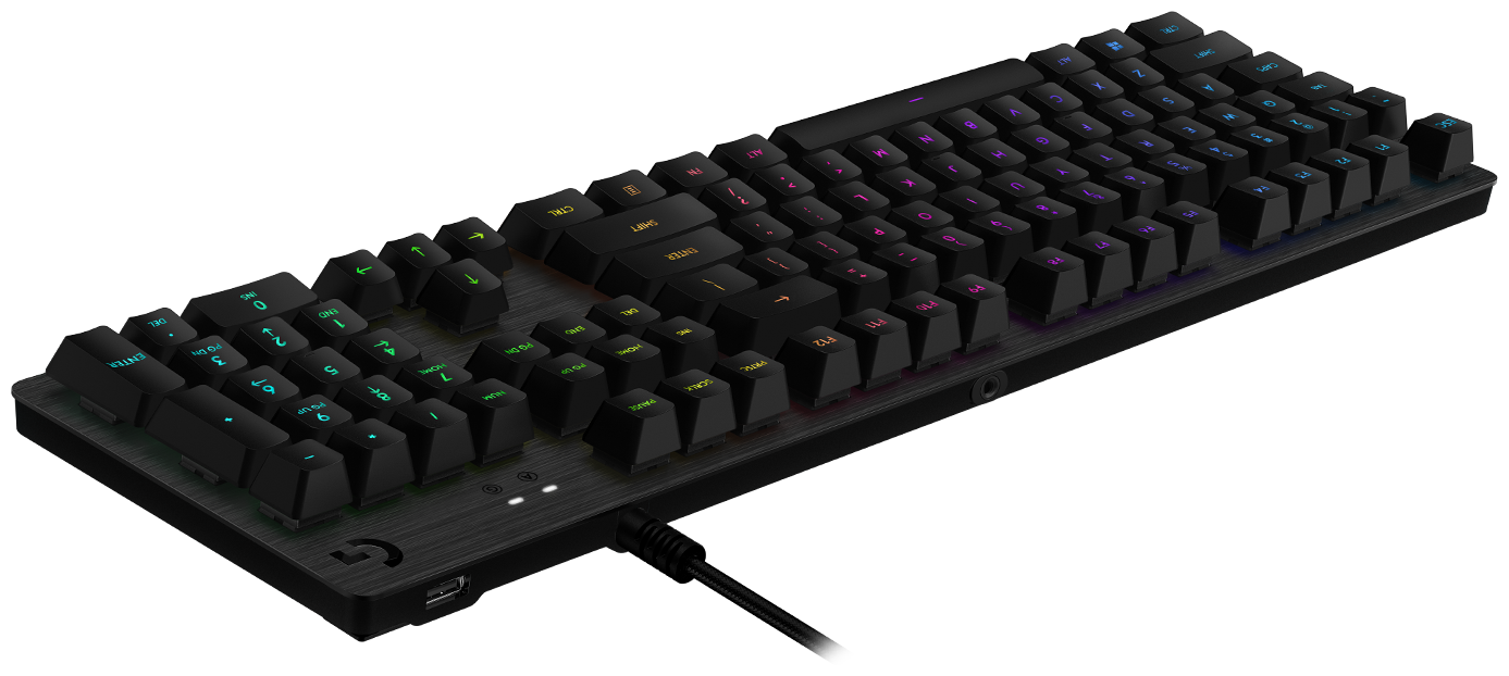 Механическая игровая клавиатура Logitech G513 CARBON с RGB-подсветкой по технологии LIGHTSYNC, переключателями GX Red