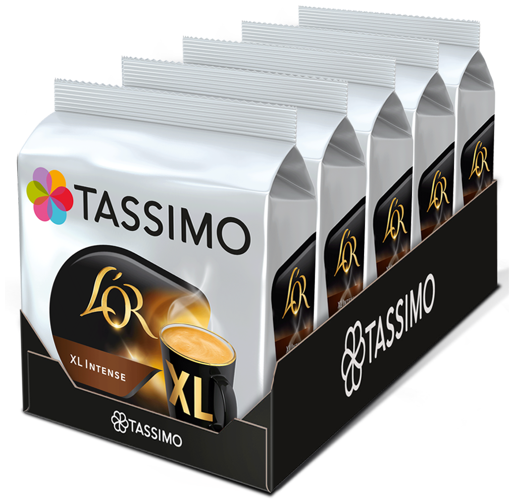 Кофе в капсулах Tassimo L'OR Xl Intense, 16 кап. в уп., 5 упаковок