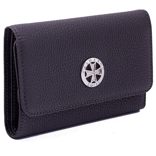 Кошелек NARVIN, фактура зернистая, серый