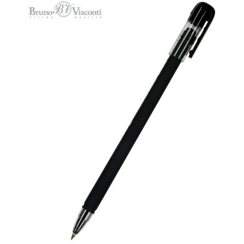 Ручка шариковая FreshWrite EasyWrite Black, узел 0.5 мм, синие пигментные чернила, корпус Soft Touch, 4 штуки