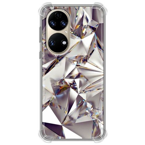 Дизайнерский силиконовый с усиленными углами чехол для Huawei P50 Pro Креатив дизайн