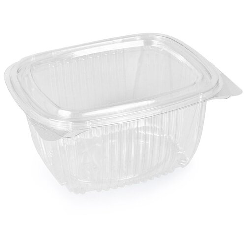 Контейнер пластиковый 750 мл прозрачный с откидной крышкой CпК-156, 300 шт