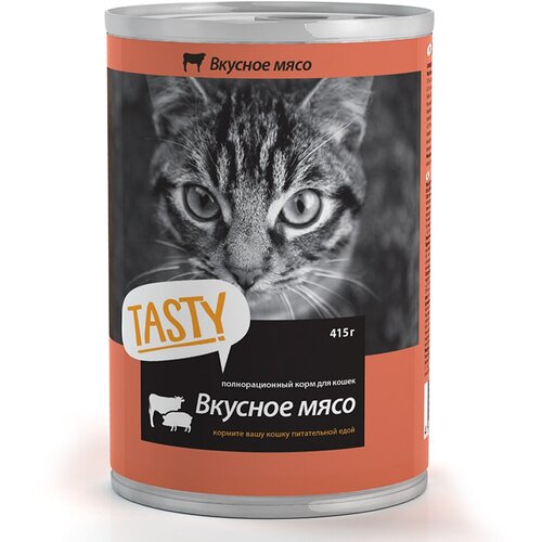 Tasty корм мясное ассорти в соусе для кошек. 6шт. 415 г