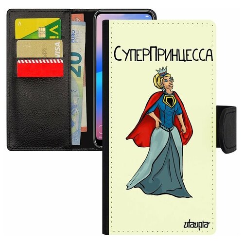 фото Чехол-книжка на мобильный samsung galaxy s7 edge, "суперпринцесса" комичный шутка utaupia