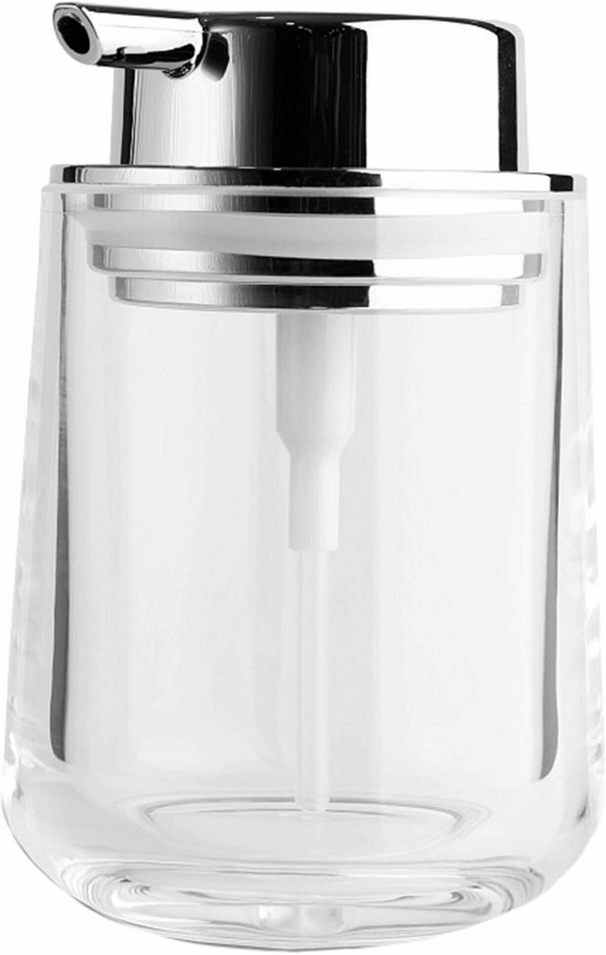 Дозатор для жидкого мыла Primanova серия: VETRO цвет: прозрачный материал: стекло настольный объем (мл.): 250 размер (см): 85x85x125 (D-20630)