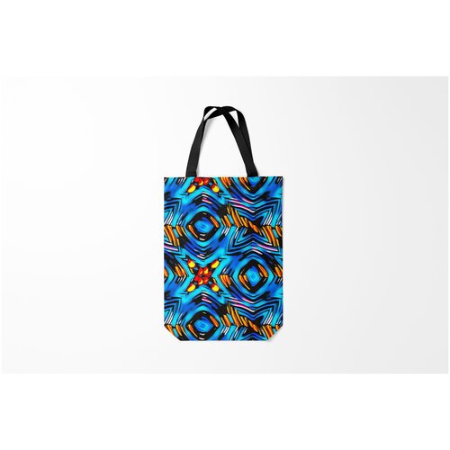 фото Сумка-шоппер / 31х42 см / тренды / абстракция желто синий абстрактный узор burnettie