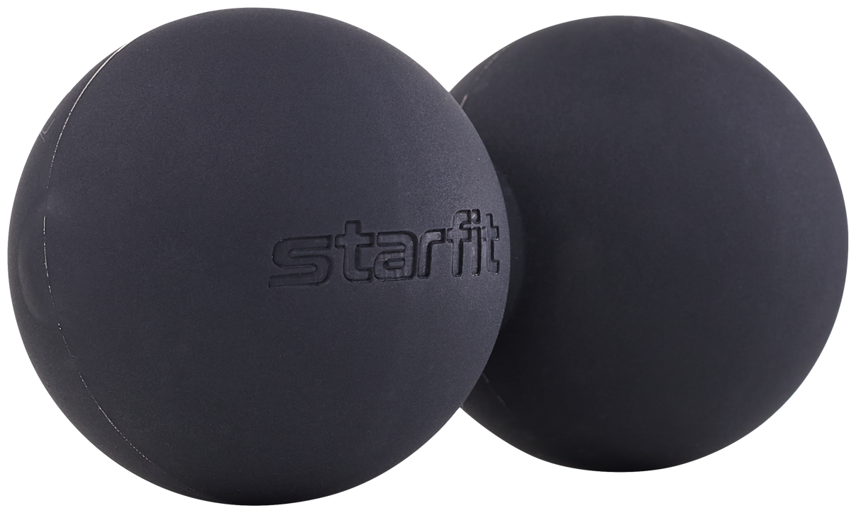 Мяч для мфр Starfit Rb-106, 6 см, силикагель, двойной, черный