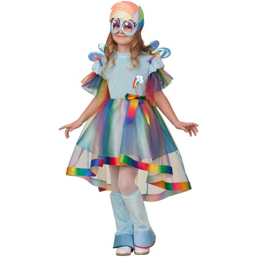 фото Карнавальный костюм "радуга дэш", платье, головной убор, р. 32, рост 128 см батик