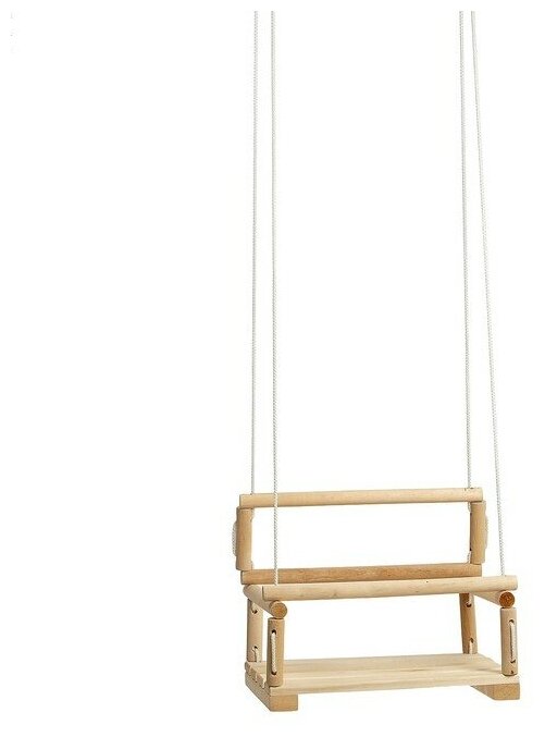 Кресло подвесное деревянное, сиденье 28х28см - фотография № 1