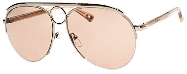Солнцезащитные очки Chloe, авиаторы, оправа: металл, для женщин