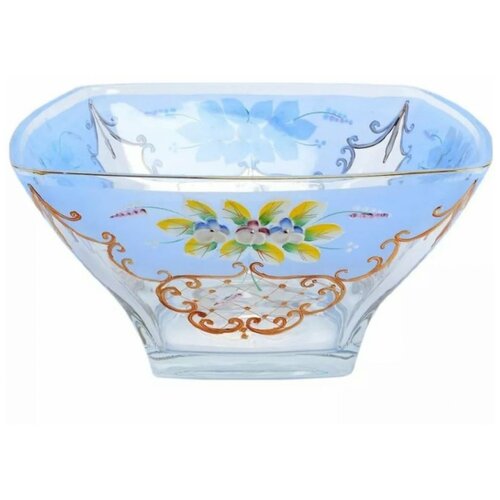 Конфетница синяя Bohemia Uhlir 23590