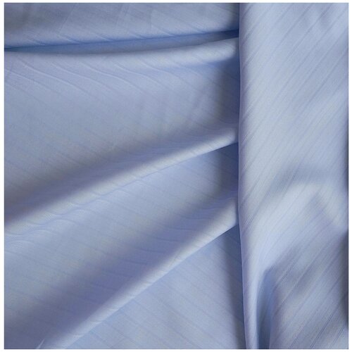 Ткань плательно-рубашечная, хлопок 100%, Италия, 0,5 м * 150 см, полоска, голубой цвет