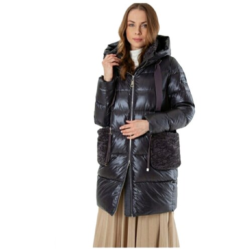 фото Женская зимняя куртка пуховик. clasna. цвет графит.