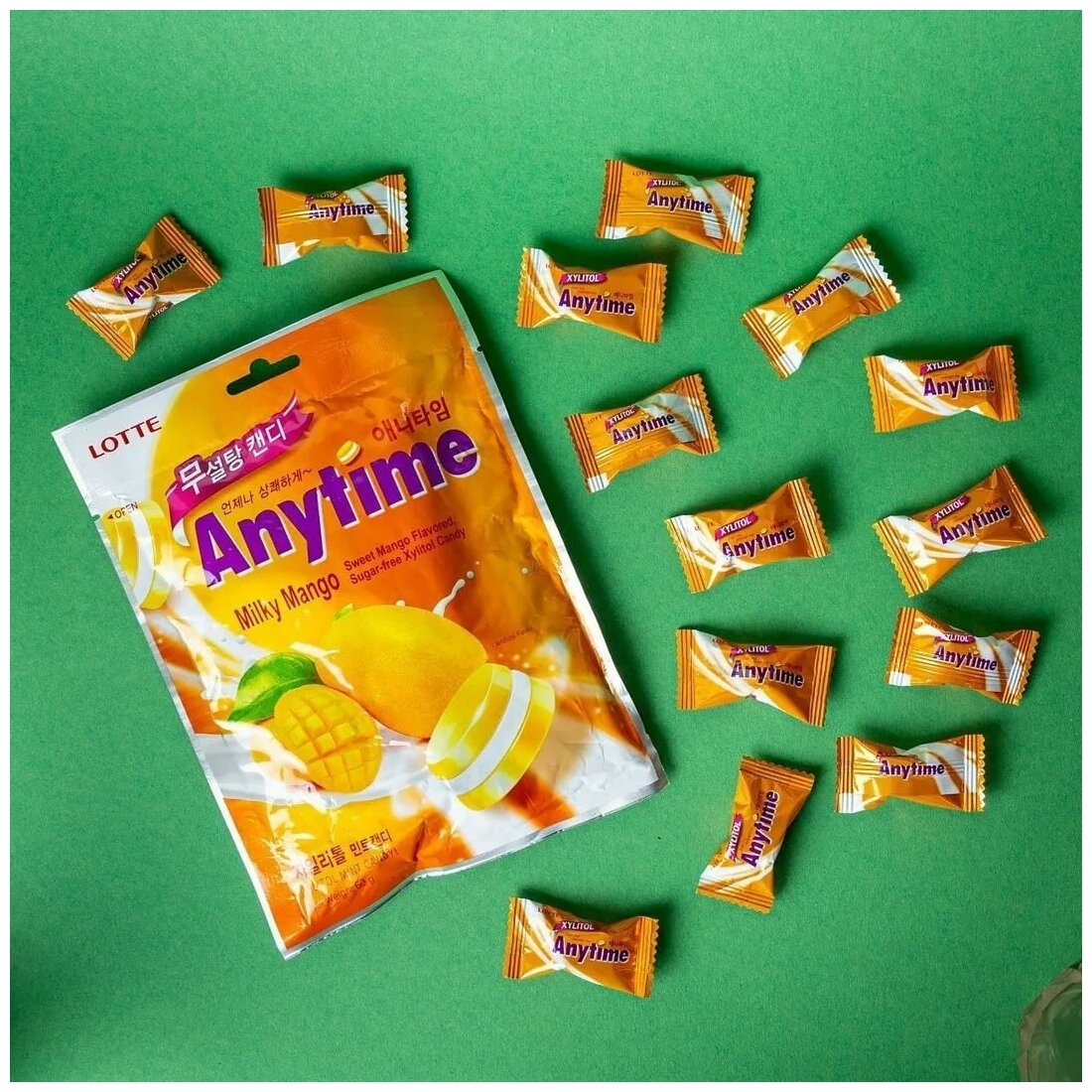 Леденцы Lotte Anytime milky mango, 60 г - фотография № 3