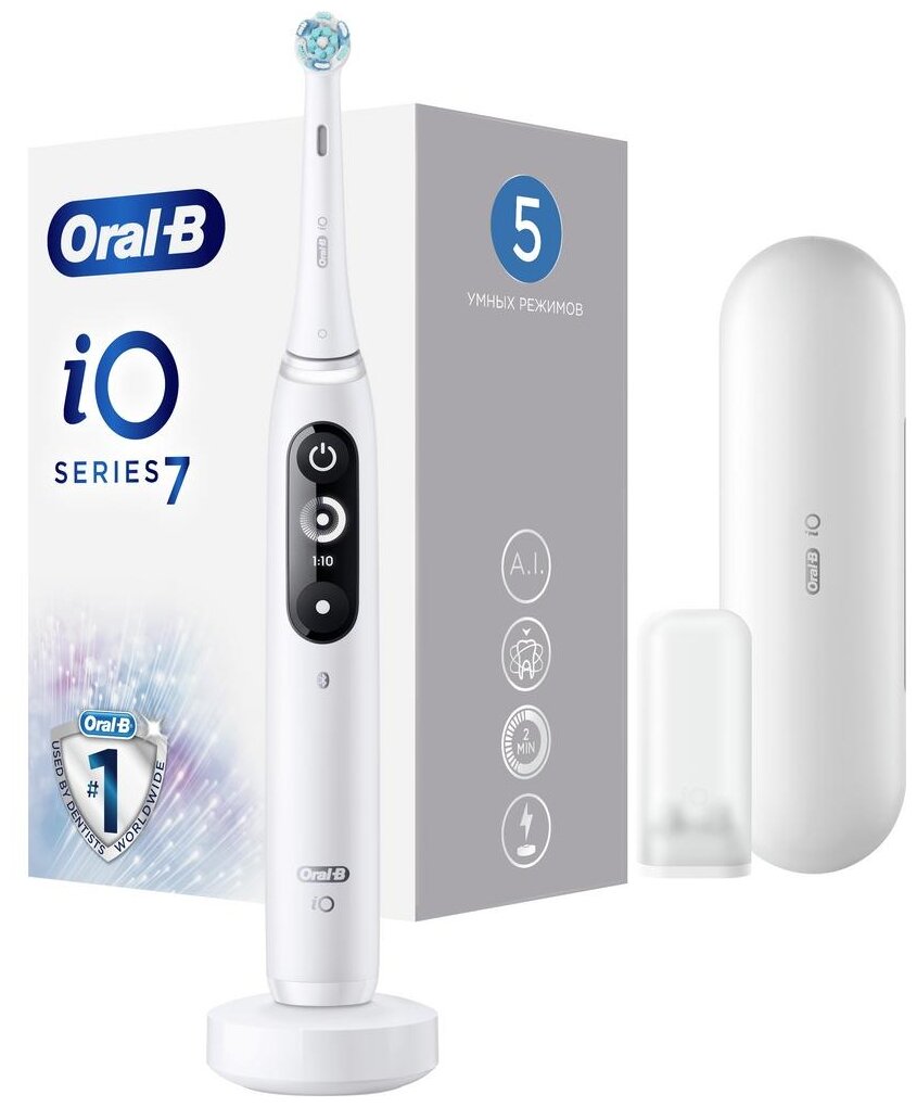 Электрическая зубная щетка Oral-B iOM7.1A1.1BD, белый - фотография № 3